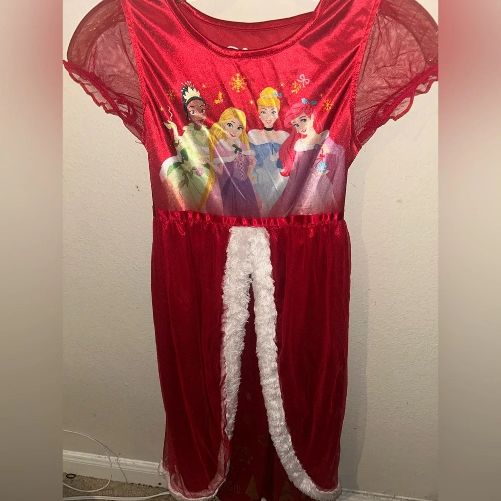 Disney Red Princess Dress with Character Print - Picture 2 of 3